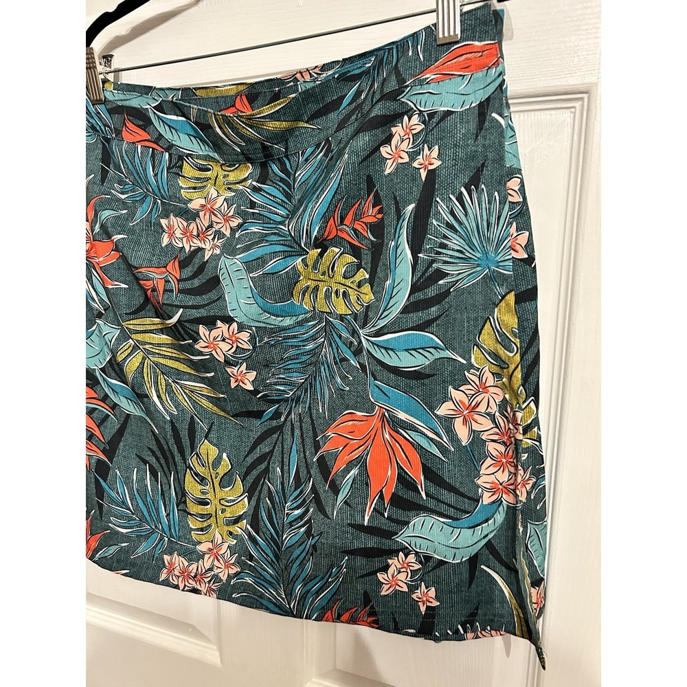 RipSkirt Women's L Wrap Skirt Hawaiian Floral Print Swimwear Vacation Tropical - Picture 3 of 9